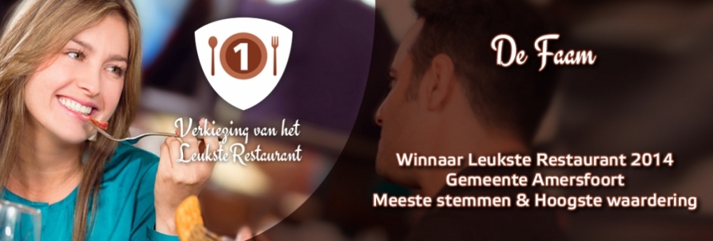Verkozen tot ‘Leukste Restaurant’ van Amersfoort 2014